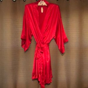 Victoria’s Secret Red Silk Robe